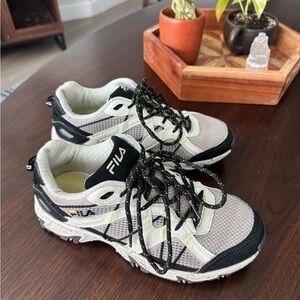 Fila Black and Cream Trail Shoes